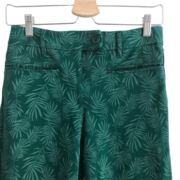 Betabrand Cabana Leaf Print Yoga Dress Pant Crops XSP - Picture 5 of 15